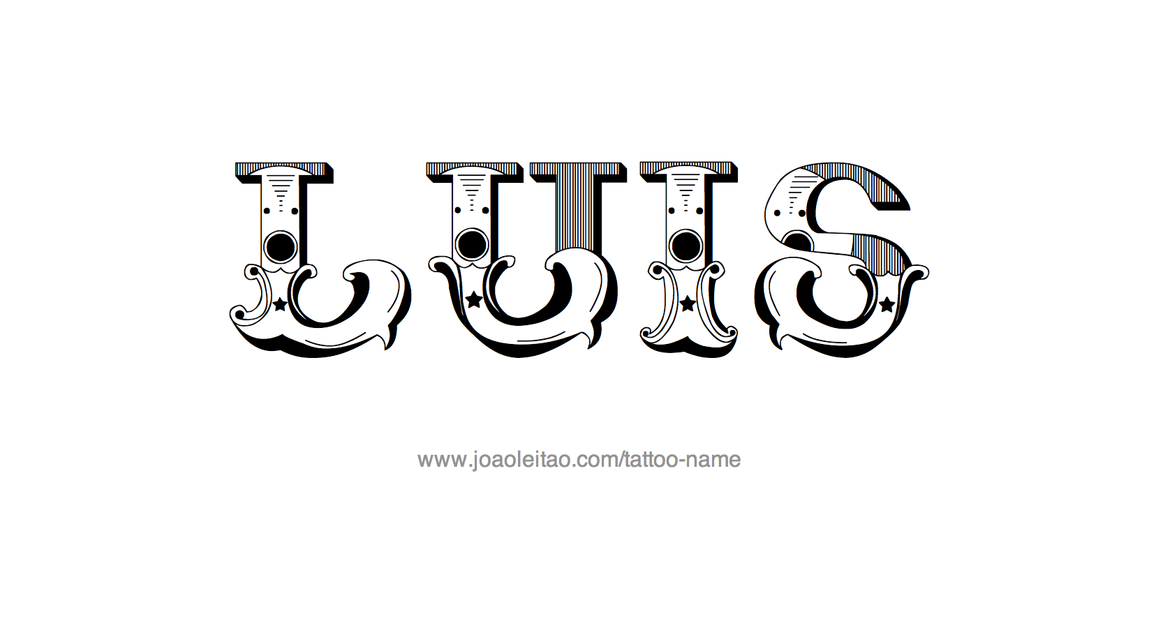Luis Name Tattoo Designs